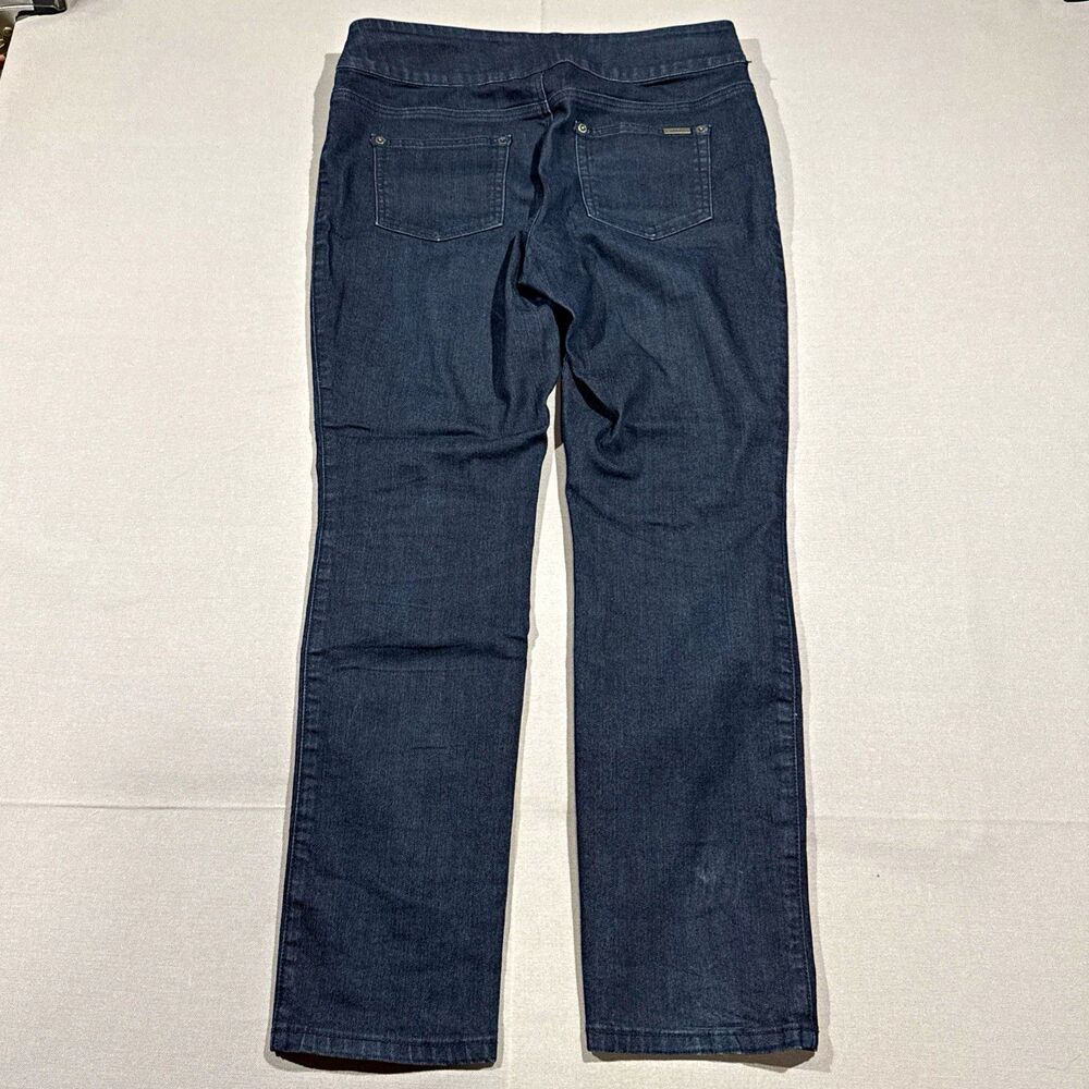 7 For All Mankind Women's Blue Medium Wash Straight Mid Rise Stretch Jeans